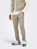 Only&Sons Hose Chino Slim Fit Reißverschluss Gürtelschlaufen in Beige