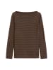 Marc O'Polo Streifen-Longsleeve regular in Dark Brown
