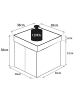 VCM  Stoff Sitztruhe Sitzbank Truhe Box Hocker Boxas in Creme