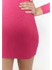 myMo Damen Strickkleid Mini in Pink
