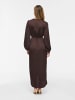 Vila Kleid mit V-Ausschnitt in Coffee Bean1
