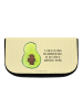 Mr. & Mrs. Panda Kulturbeutel Avocado Kern mit Spruch in Gelb Pastell