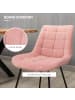 HOMCOM Esszimmerstuhl-50L x 61B x 79H cm-Rosa