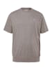 Men Plus Kurzarm T-Shirt in grau melange