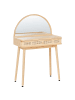 Beliani Schminktisch RANCHERIA in Braun - (W) 81 x (H) 124 x (L) 41 cm