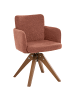 Beliani 2er-Set Esszimmerstuhl EVELYN in Orange/Braun