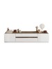 CALICOSY TV Board UTOPIA in Dunkles Holz - (W) 205  x (H) 44  x (L) 40  cm