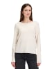 BETTY & CO Strickpullover mit Rundhalsausschnitt in Bright Cream Melange