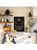 Mr. & Mrs. Panda Poster Rabe dramatisch Design mit Spruch in Weiß