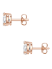 Glanzstücke München Ohrstecker Herz Sterling Silber Zirkonia in roségold