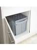 relaxdays Mülltrennsystem Grau Deluxe 2x20L