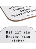 Mr. & Mrs. Panda Glas-Untersetzer Spruch Beste Mentor mit Spruch in Weiß