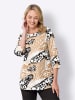 Sieh an! Longshirt in sand-schwarz-bedruckt