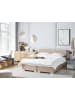 Beliani Doppelbett PRESIDENT in Beige/Silber - (W) 170 x (H) 90 x (L) 210 cm