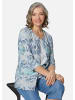 GOLDNER Druckshirt-Set Set aus Shirtjacke und Top in bleu / natur / gemustert