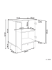 Beliani Sideboard SOHO in Weiß/Gold - (W) 70 x (H) 82 x (L) 40 cm