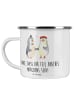 Mr. & Mrs. Panda Camping Emaille Tasse Gastgeschenke Märchen mit... in Weiß