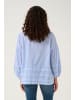 CULTURE Kurzarm-Bluse CUjax Relaxed fit in Blue Stripe