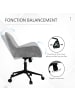Vinsetto Bürosessel-60B x 61T x 81-91H cm-Hellgrau