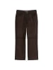 Marc O'Polo Lederhose regular cropped in dark coffee