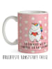 Mr. & Mrs. Panda Kindertasse Einhorn Herz mit Spruch in Rot Pastell