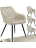 tectake Polstersessel gepolstert, in Samtoptik, gesteppt, 58 x 62 x 82 cm