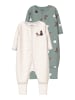 name it 2er Pack Schlafanzug Nbmnightsuit Schlafstrampler in green milieu