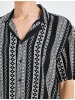 KOTON Shirt in Schwarz Gemustert