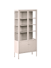 Beliani Vitrine OXTED in Beige - (W) 80 x (H) 180 x (L) 35 cm