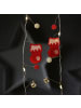 MARELIDA LED Drahtlichterkette Weihnachtssocke Weihnachtsgirlande 20 LED L: 1,9m in rot