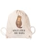 Mr. & Mrs. Panda Stoffbeutel Otter Muschel mit Spruch in Creme