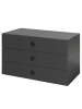 home24 home24 Schubkasteneinsatz (1er Set) - Graphit - Spanplatte beschichtet - 83.0 x 50.0 x 49.0 cm in Graphit