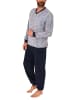 NORMANN Frottee Pyjama lang Bündchen - 48180 in grau