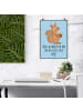 Mr. & Mrs. Panda Poster Eichhörnchen Weihnachten mit Spruch in Blau Pastell