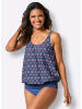 WITT WEIDEN Oversized-Tankini-Top in jeansblau-orange-bedruckt