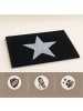 relaxdays Fußmatte Stern in Schwarz - (B)60 x (T)40 cm