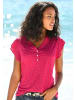 LASCANA Shirttop in pink-gemustert, navy-uni