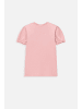 Coccodrillo T-Shirt mit kurzen Ärmeln in gedämpftes Rosa