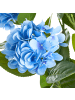 Beliani Kunstpflanze HORTENSIUM in Blau/Grün - (W) 50 x (H) 90 x (L) 50 cm