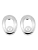 Adeliás Damen Ohrringe – Ohrstecker aus 925 Silber mit Perle in silber