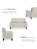 tectake Sofa Viborg, 121,5 x 77 x 91 cm, creme