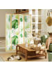 HOMCOM Paravent in Naturholz & Grün 160L x 1,8B x 170H cm