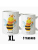 Mr. & Mrs. Panda Tasse Biene König ohne Spruch in Weiß