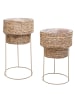 MCW 2er-Pflanzentopf-Set Q45, Natur, Gestell beige