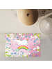 Mr. & Mrs. Panda Puzzle Einhorn Regenbogen ohne Spruch in Rot Pastell