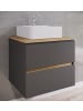 VCM  2 tlg. Badmöbel-Set mit Waschbecken Cosila-A 60 cm in Anthrazit / Honig-Eiche