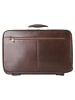 Bagan Business Trolley AMERIGO VESPUCCI echt Leder in dunkelbraun