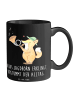 Mr. & Mrs. Panda Teetasse Jagdhorn Melodie mit Spruch in Schwarz