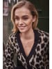 Aniston CASUAL Strickjacke in schwarz-khaki-weiß