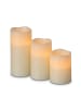 relaxdays 6 x LED-Kerze in Creme - Ø7 cm